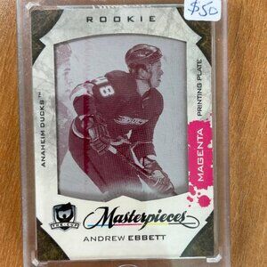 2008-09 The Cup Printing Plates Artifacts Magenta #237 Andrew Ebbett #'d 1/1